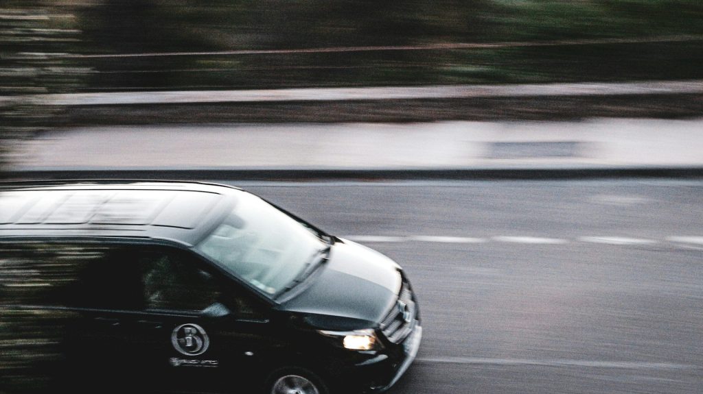 black volkswagen car on road